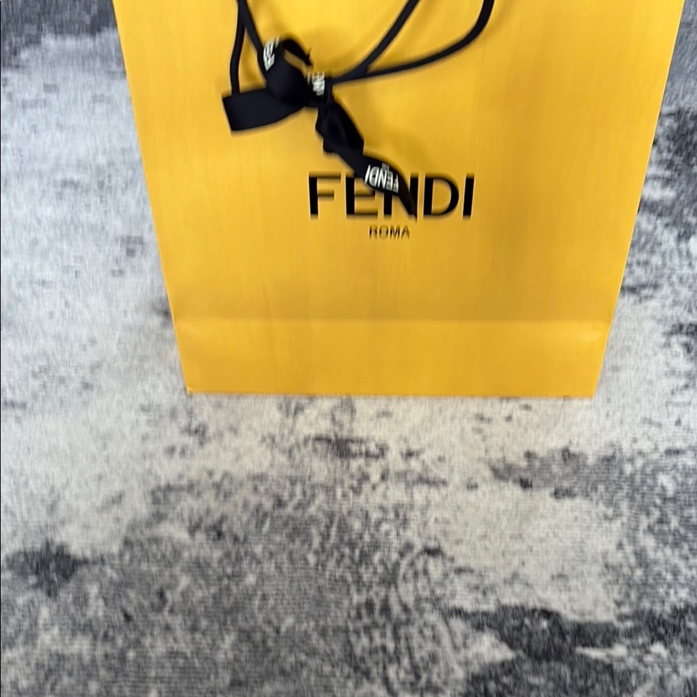 Fendi Yellow Medium Bag with Black Accents
